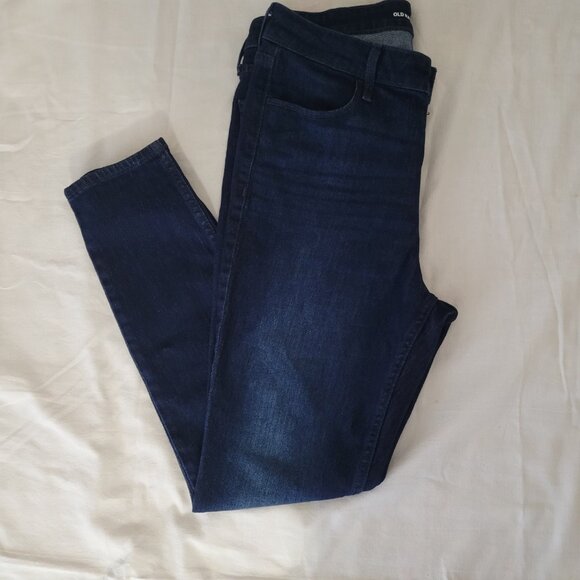 Old Navy Blue Jeans NWOT Size 12 High Rise Super Skinny WOW - Picture 10 of 15